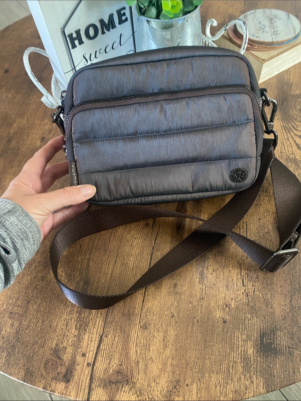 lululemon athletica Quilted Crossbody Bag - Charcoal